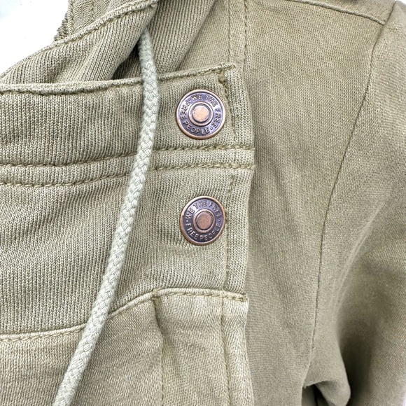 ❤️ Free People Carmen Moto Hoodie Jacket Cardigan NWT Olive Women’s Small - Picture 9 of 9